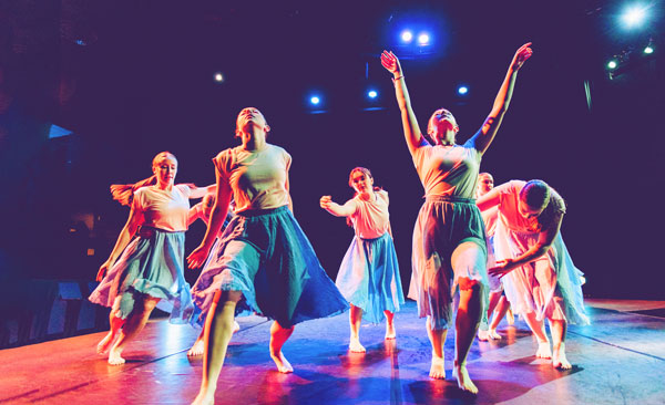 students dancing