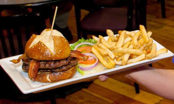 cheeseburger and fries