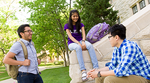 Students on campus Students on campus