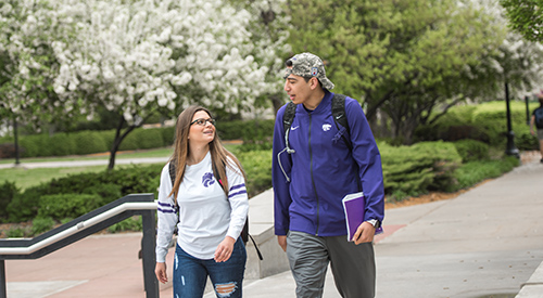 Students walking