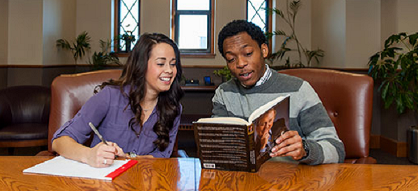 students with book